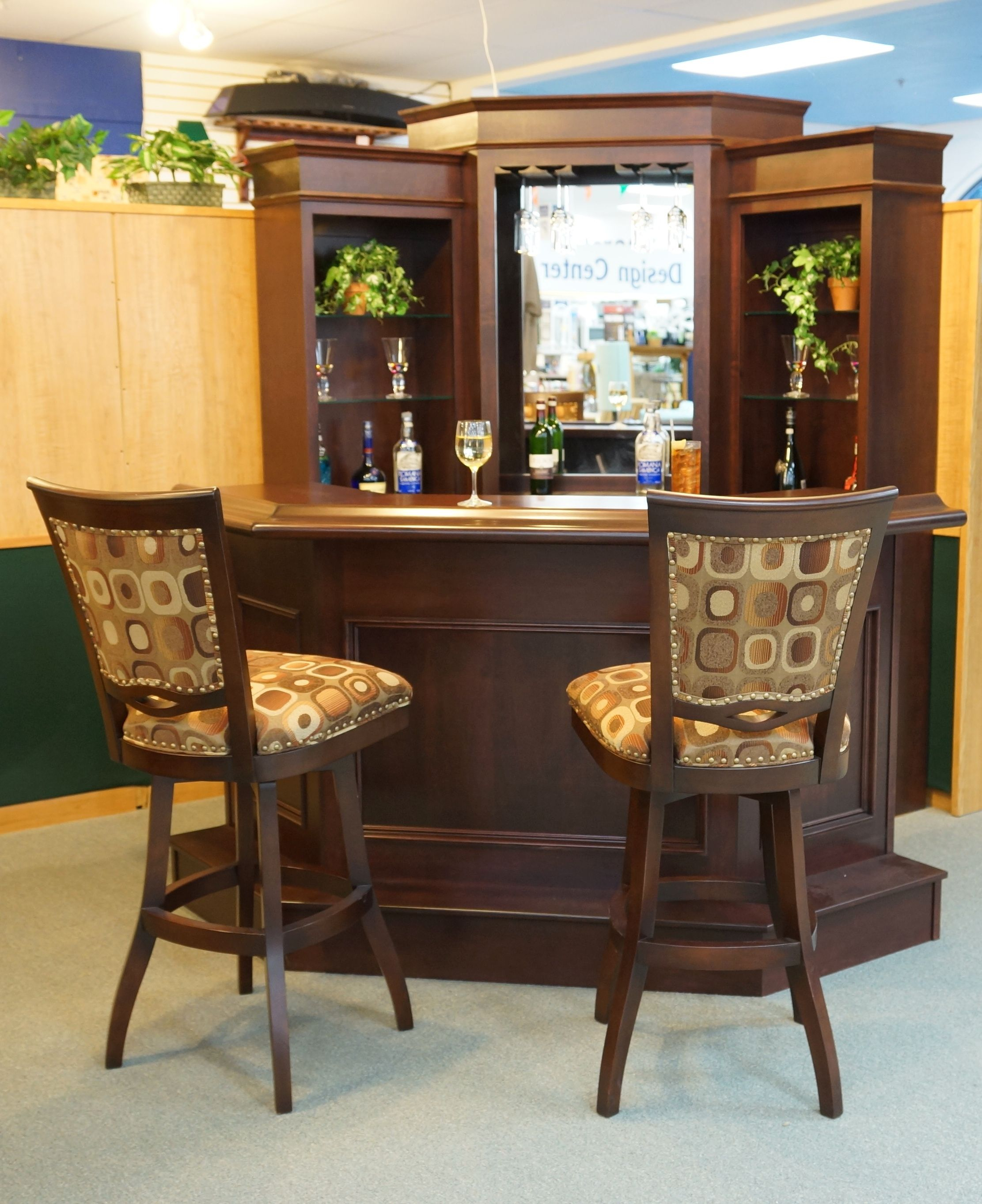 Corner Bar Primocraft With Barstools Tobias Designs inside proportions 2223 X 2726