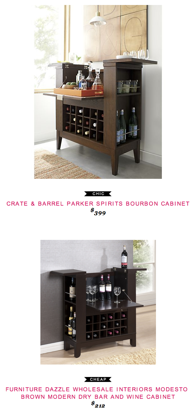 Crate Barrel Parker Spirits Bourbon Cabinet Home Wine within size 618 X 1316