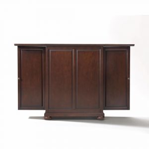 Crosley Furniture Alexandria Expandable Bar Cabinet In Vintage Mahogany Finish Kf40001ama in proportions 1000 X 1000