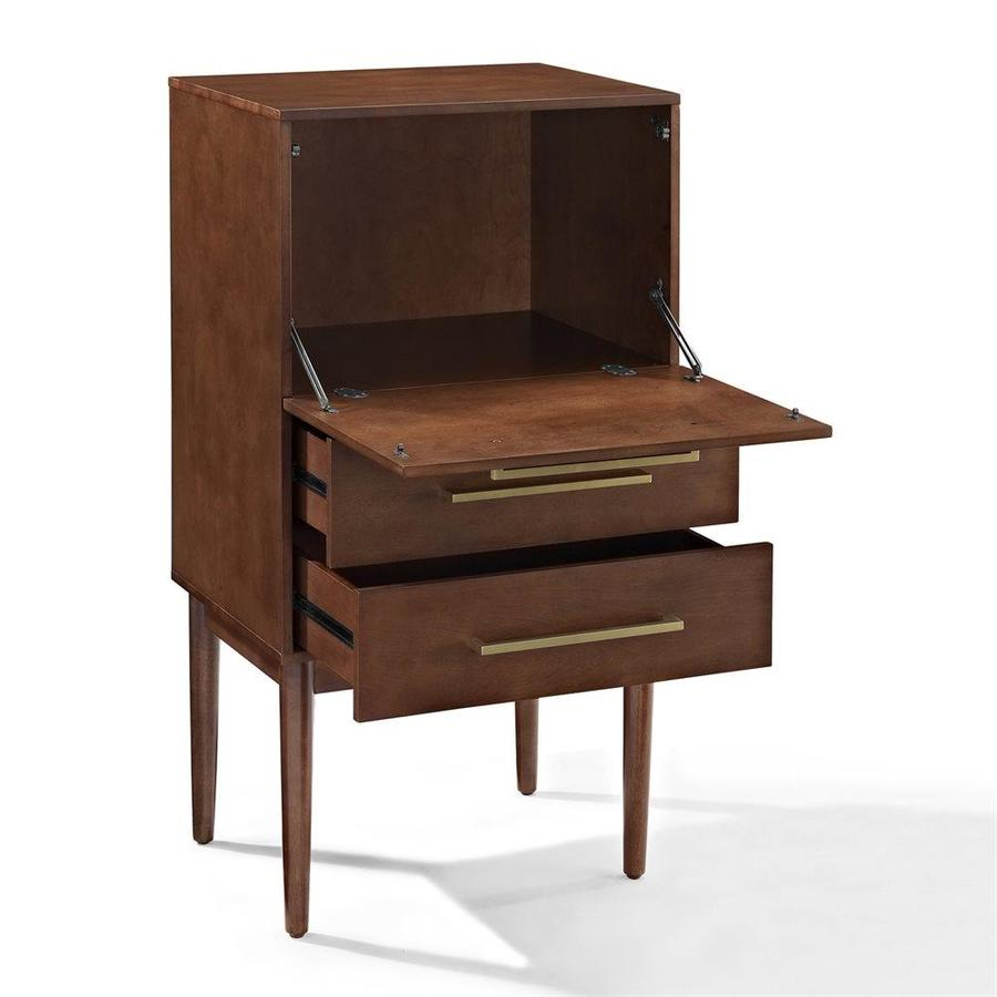 Crosley Furniture Everett 4725 In X 245 In Mahogany Spirit Cabinet with regard to sizing 900 X 900