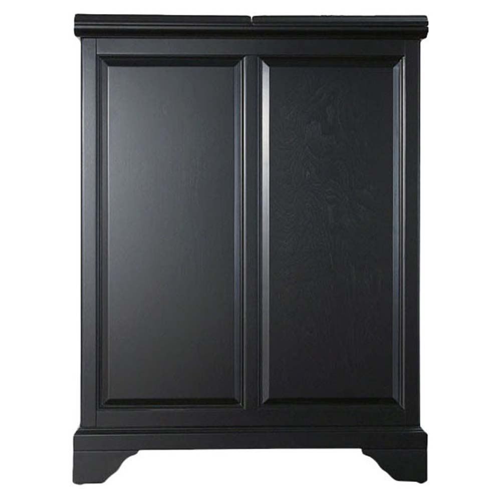 Crosley Lafayette Expandable Bar Cabinet In Black Finish intended for dimensions 1000 X 1000