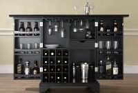Crosley Lafayette Expandable Bar Cabinet In Black Finish throughout dimensions 1000 X 800