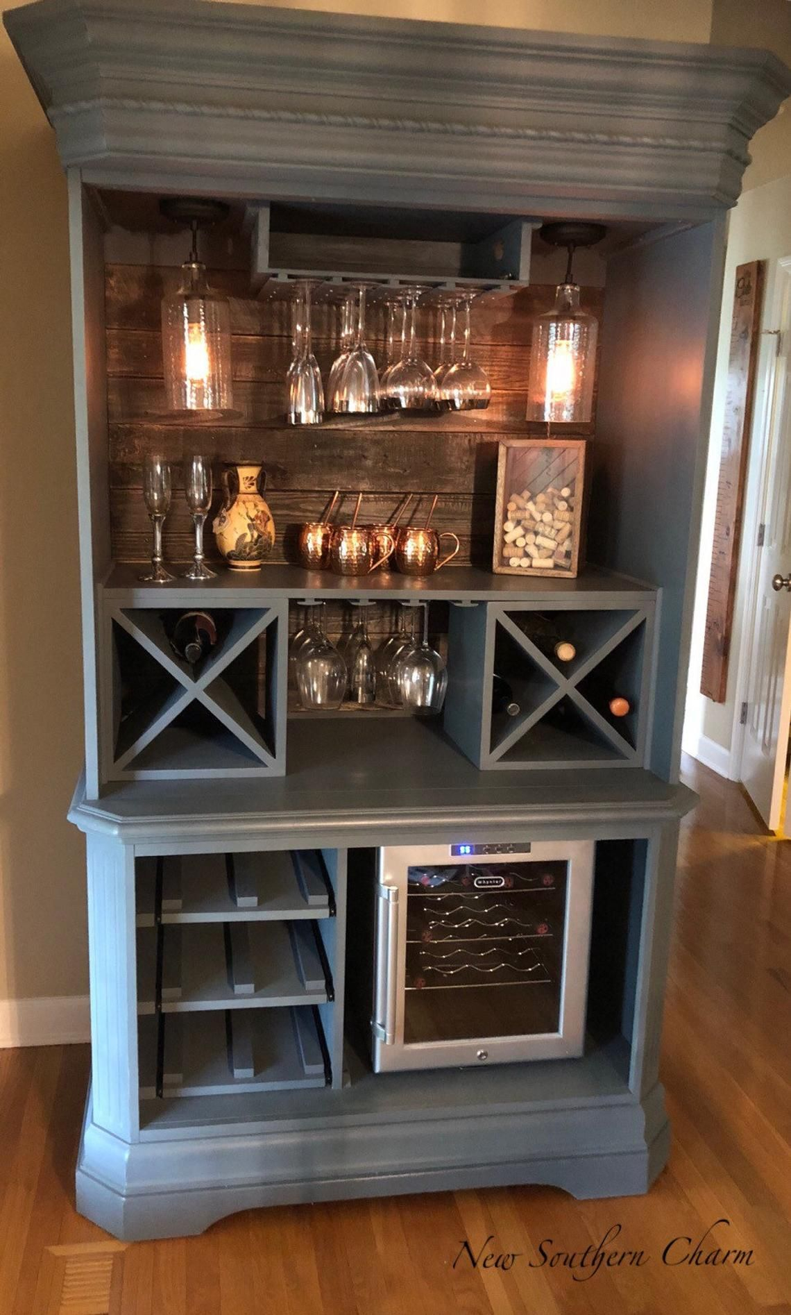 Custom Armoire Bar Cabinet Coffee Station Wine Cabinet with regard to size 1140 X 1894