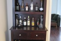 Custom Liquor Cabinet With Glass Racks Open Shelving within proportions 2112 X 2816