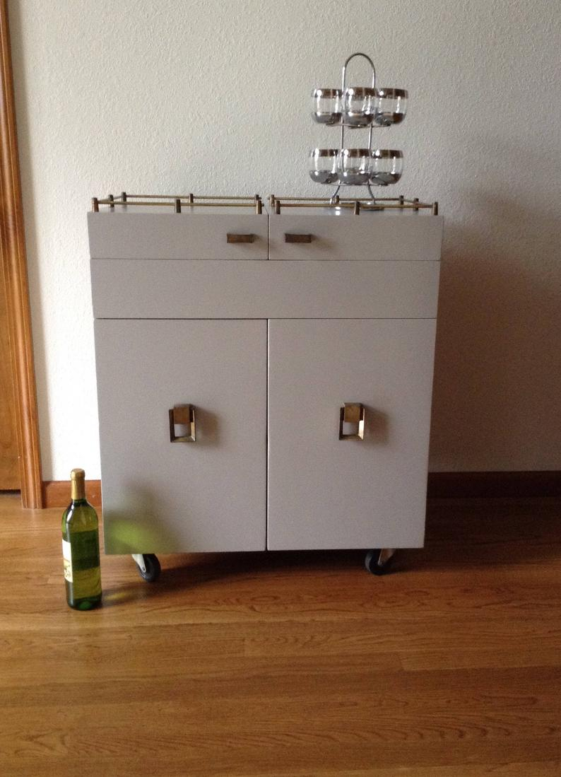 Custom Vintage Mid Century Modern Wine Cabinet Dry Bar Refurbished Dry Bar Cabinet throughout sizing 794 X 1099