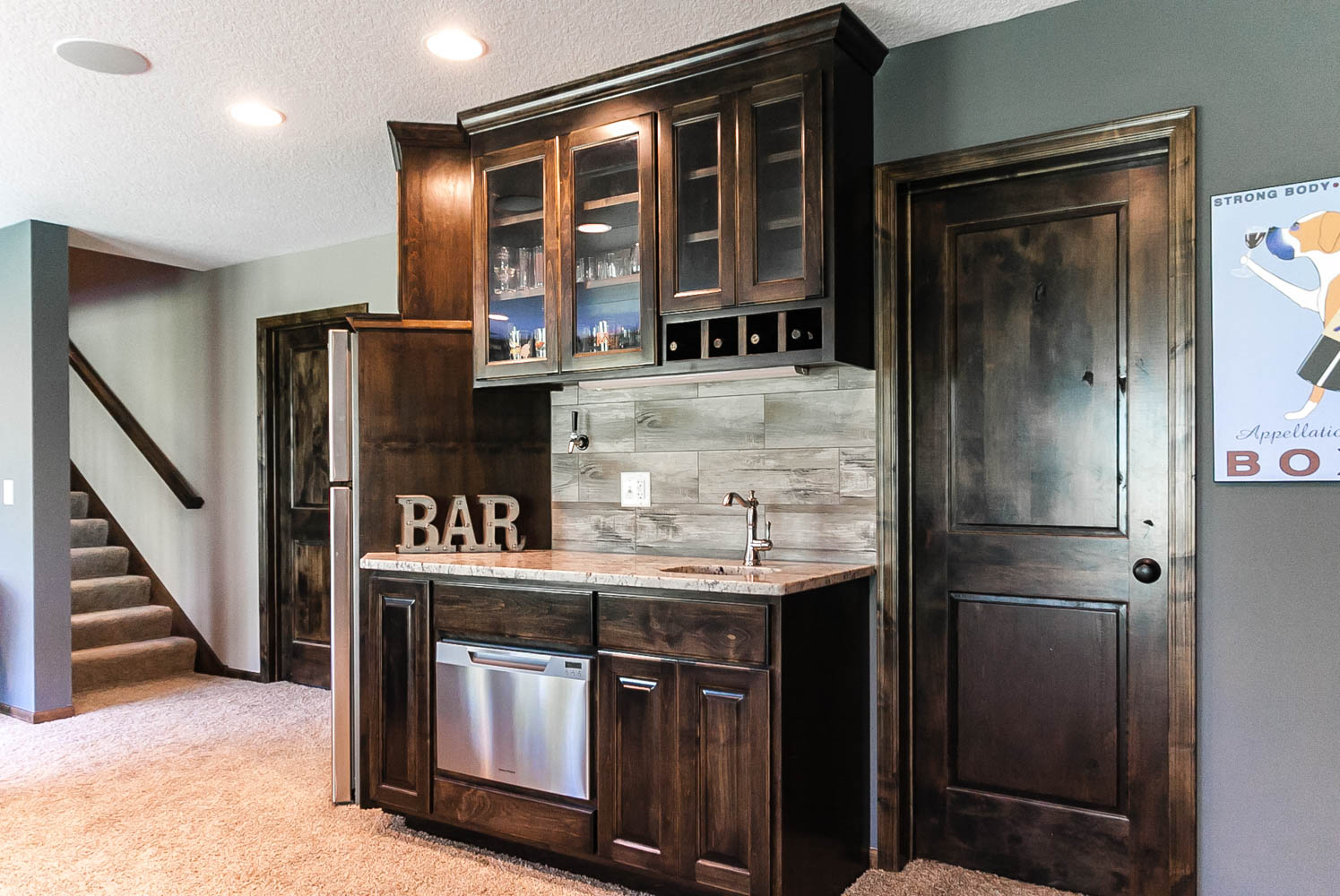 Custom Wet Bar Plymouth Mn Franklin Builders throughout size 1495 X 1000