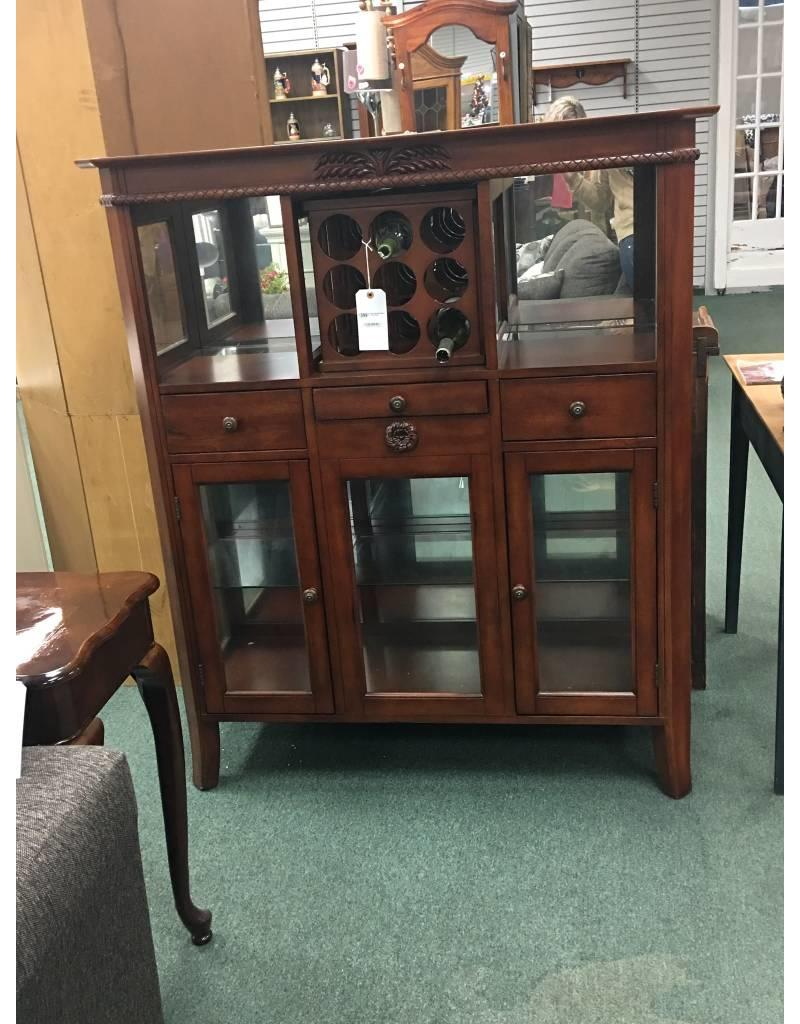 Dark Wood Bar Cabinet W Wine Rack with dimensions 800 X 1024