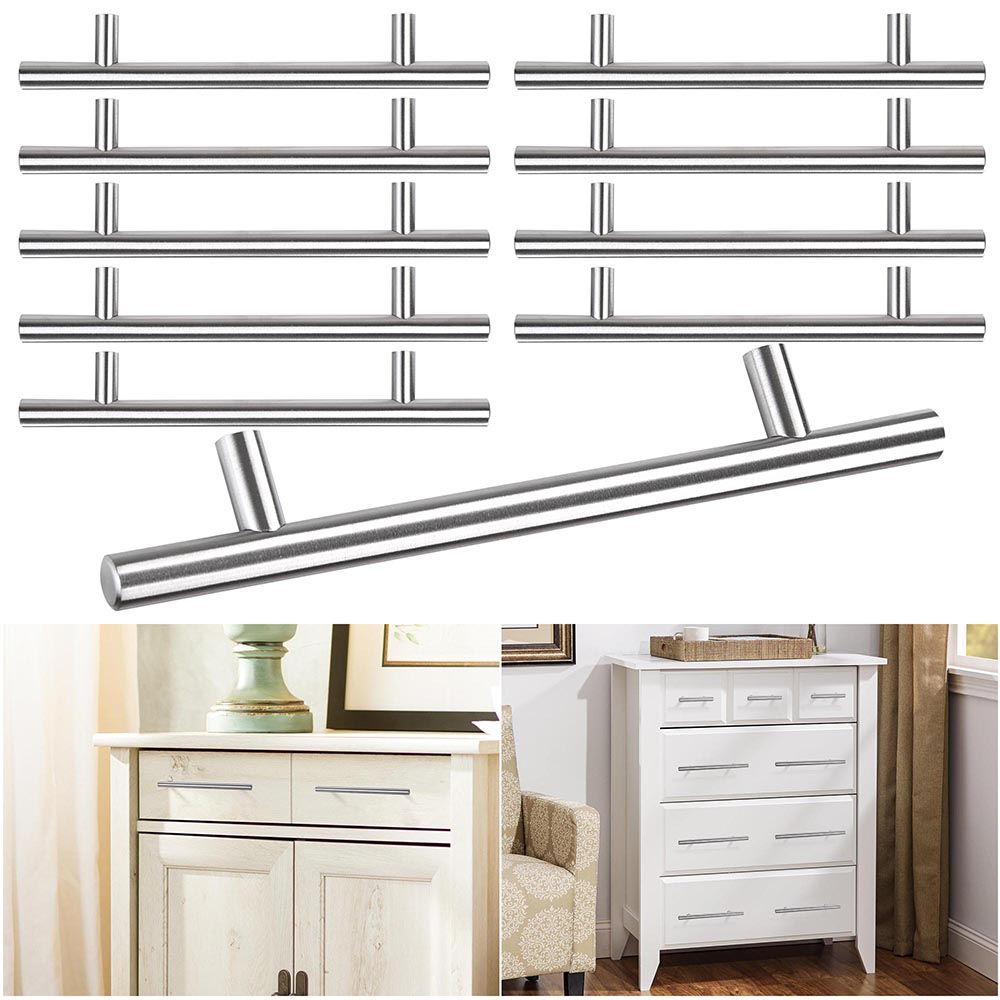 Details About 10pcs 8 T Bar Handle Kitchen Cabinet Door Drawer Pull Knob Stainless Steel for size 1000 X 1000