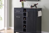 Details About Modern Buffet Server Sideboard Bar Cabinet With Wine Storage And Racks Black with sizing 1300 X 1300