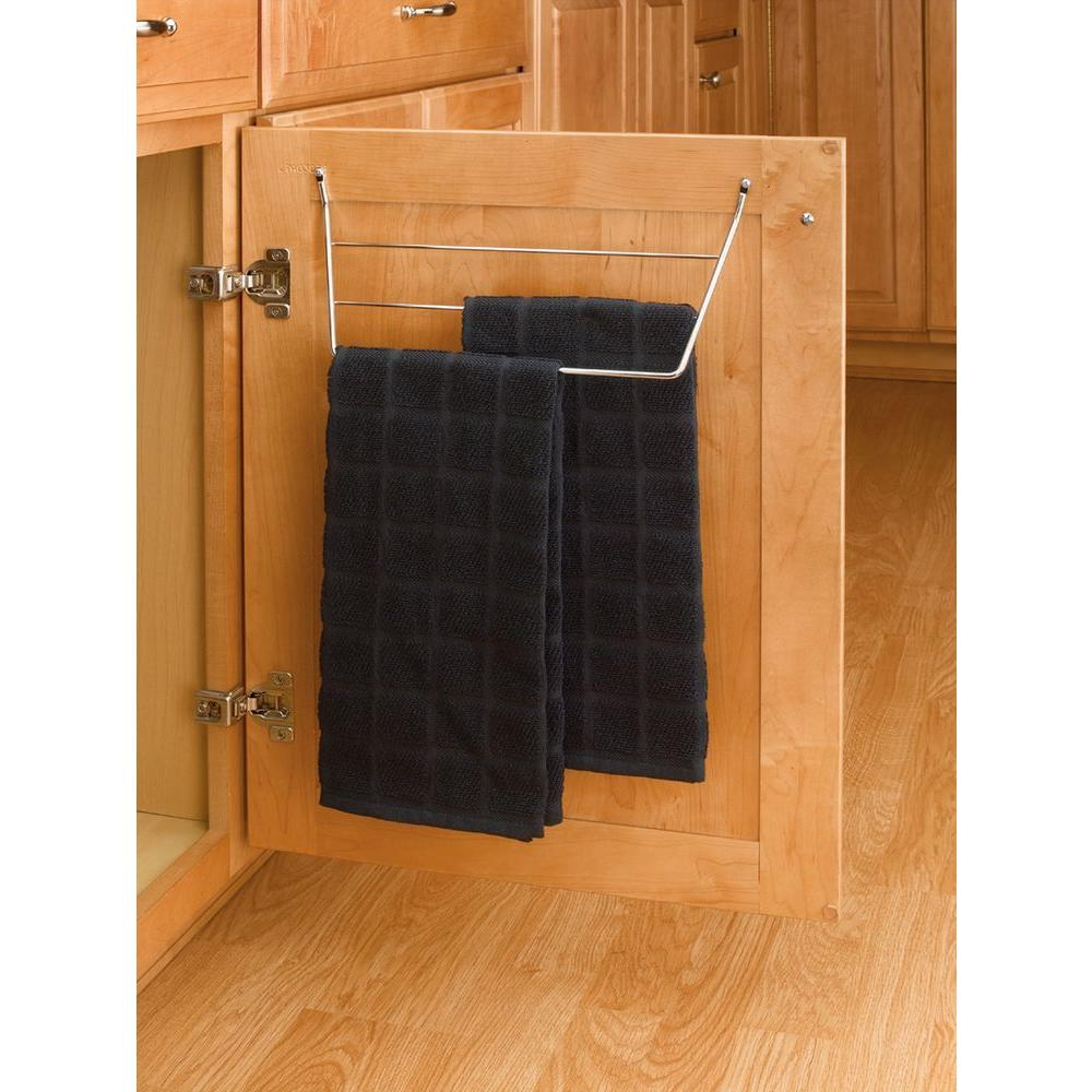 Details About Towel Holder Rack Chrome Inside Cabinet Door Mount Organizer Kitchen Sink Drying for sizing 1000 X 1000
