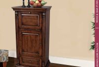 Distressed Cherry Carved Columns Wine Spirits Storage Bar Cabinet 695078 Howard Miller for proportions 1000 X 1000