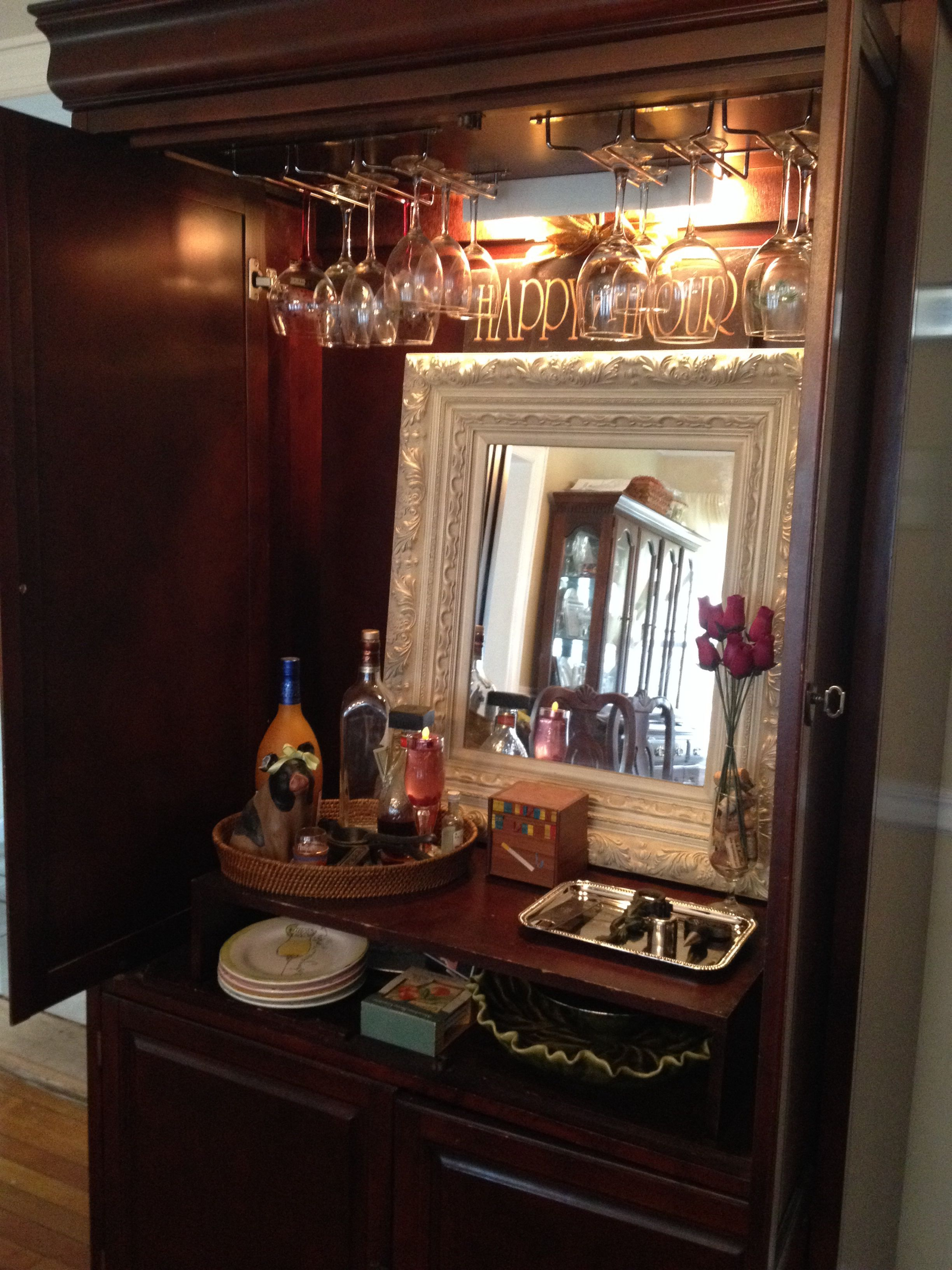 Diy Tv Armoire Transformed Into Entertaining Bar Cabinet with regard to sizing 2448 X 3264