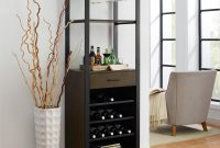 Dorel Living Soto Bar Cabinet With Wine Storage Ash Veneer With Gunmetal Finish intended for size 2000 X 2000