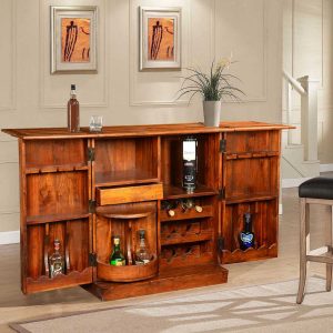 Double Diamond Solid Wood Brass Expandable Wine Bar Liquor Cabinet throughout size 1200 X 1200