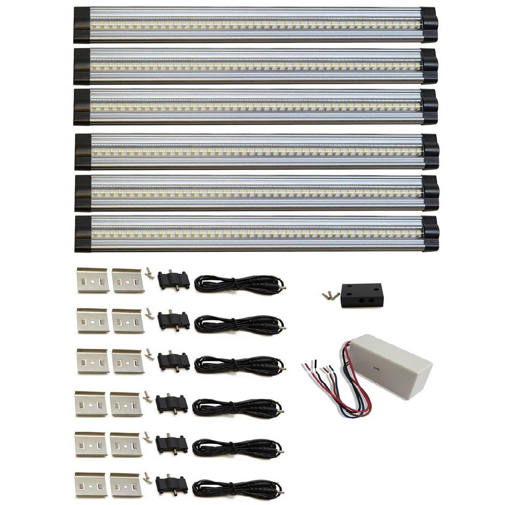 Favorite Monkey 12 In 4000k Neutral White Hard Wired Led 6 Strip Light 6 Piece Kit throughout proportions 1000 X 1000