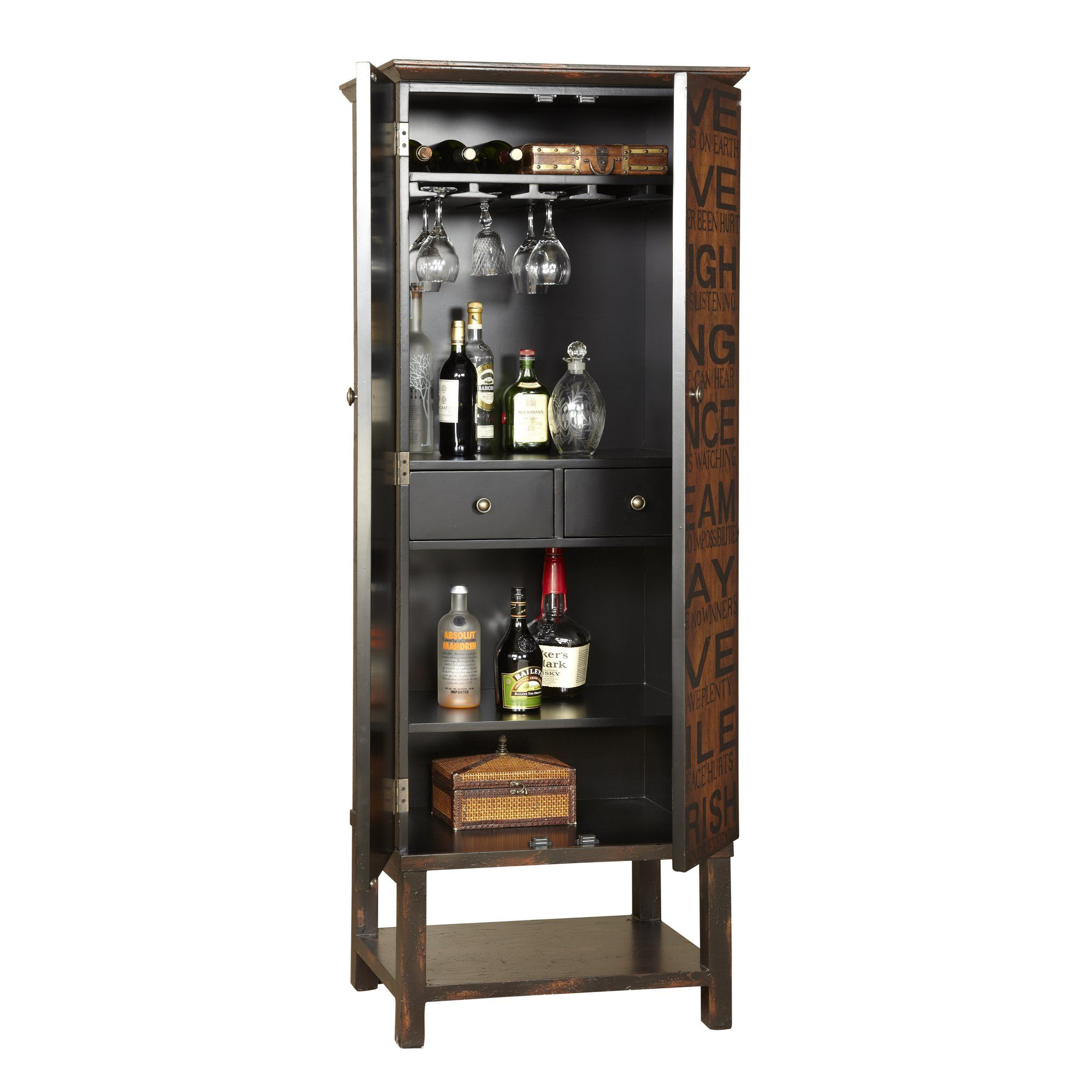 Firefly Hollow Bar Cabinet With Wine Storage Living Room in proportions 2000 X 2000