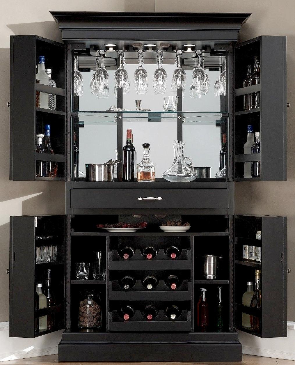 Francesca Bar Corner Cabinet With Wine Storage throughout dimensions 1014 X 1254