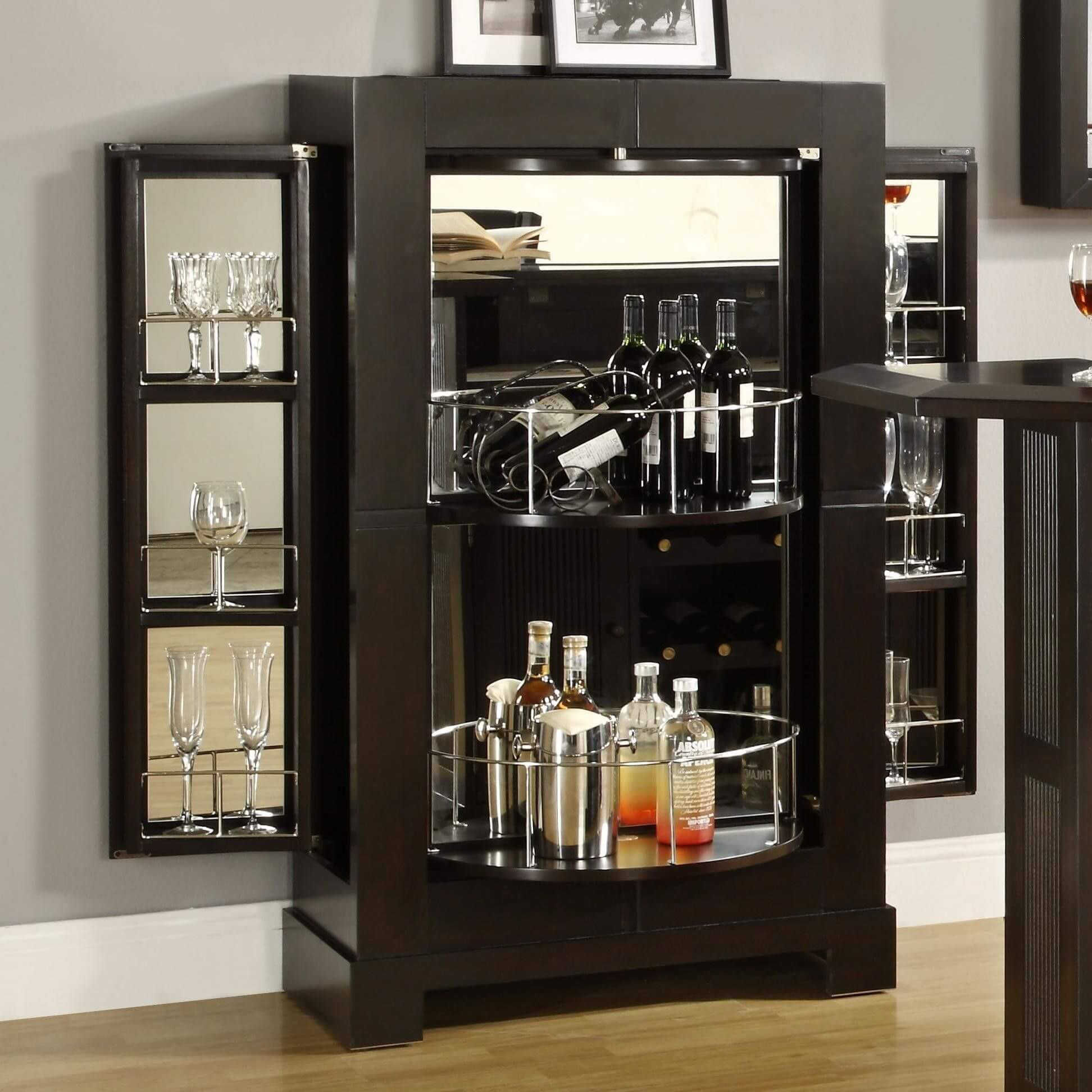 Furniture Black Bar Cabinets 2 Types Of Bar Cabinets That with sizing 1944 X 1944