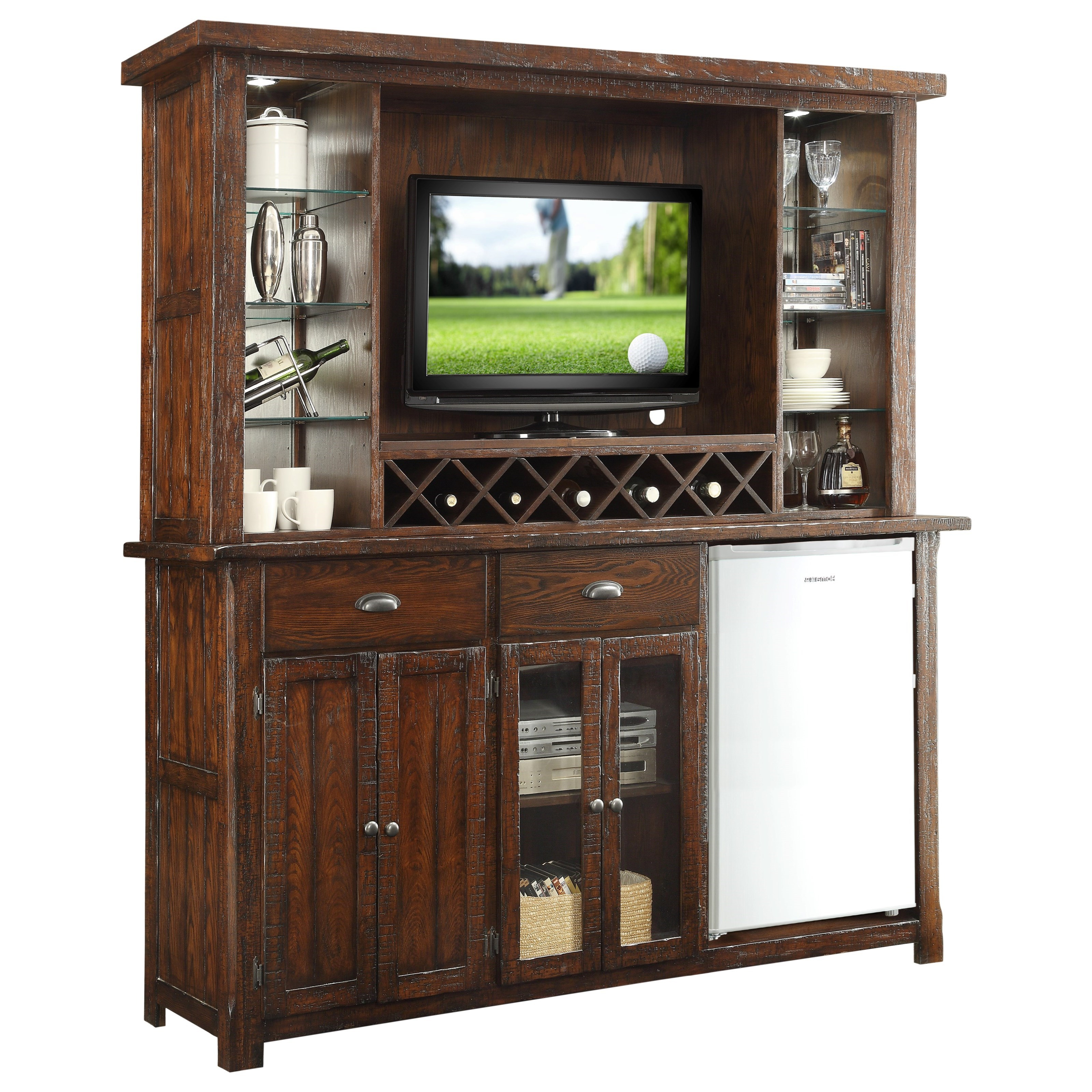 Gettysburg Gettysburg Bar Cabinet With Built In Wine Rack Eci Furniture At Wayside Furniture inside proportions 3200 X 3200