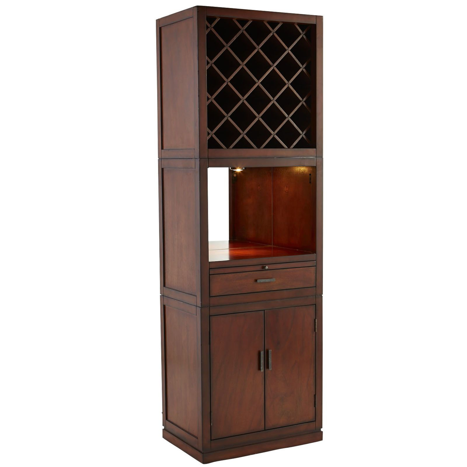 Harvey Tobacco Brown 3 Piece Bar Cabinet In 2019 Bar intended for measurements 1600 X 1600