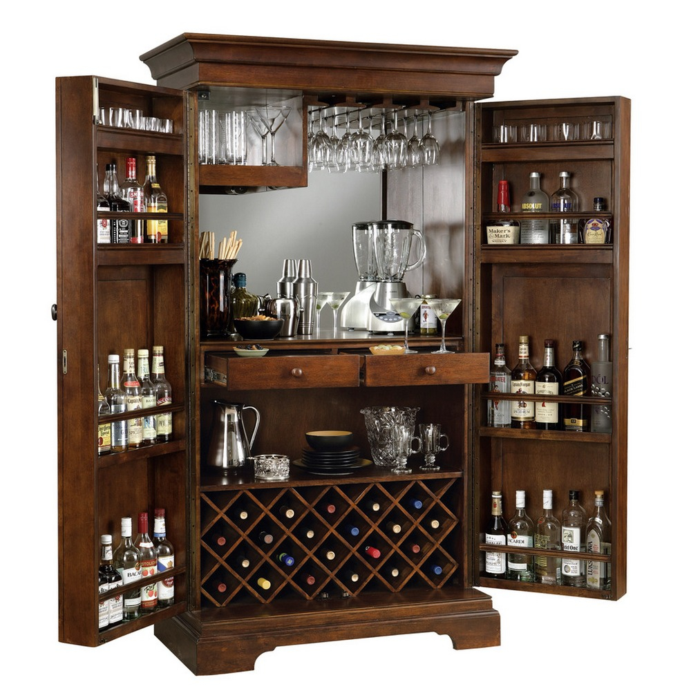 Home Bar Wine Cabinets Howard Miller Clockshops pertaining to size 1000 X 1000