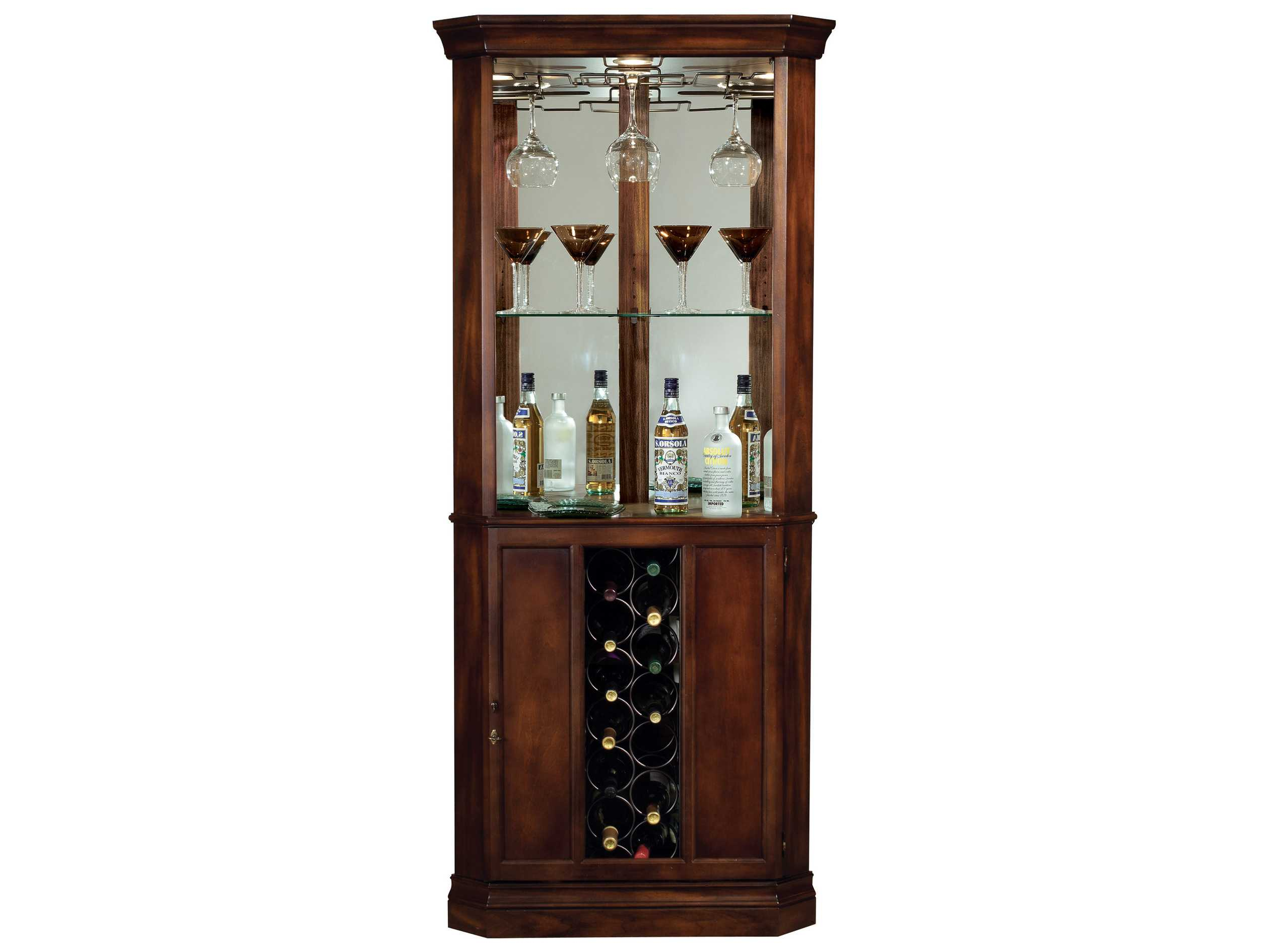 Howard Miller Piedmont Rustic Cherry Wine Bar Cabinet with size 2519 X 1890