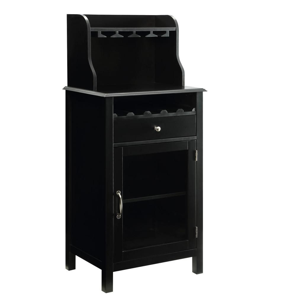 Hudson 5 Bottle Black Small Bar Cabinet In 2019 Ideas For for dimensions 1000 X 1000