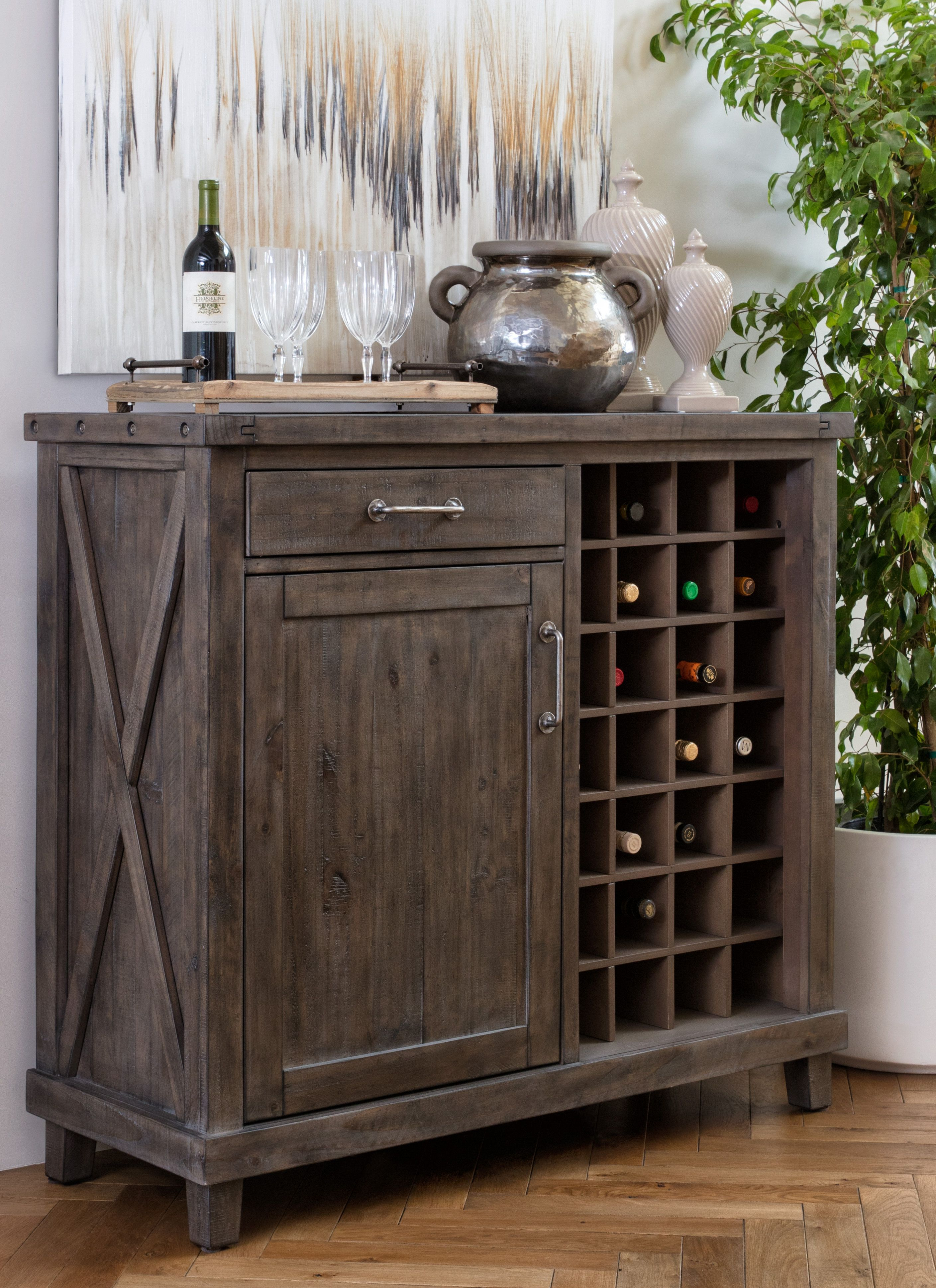 Jaxon Grey Wine Cabinet Rustic Modern Designs In 2019 within size 2817 X 3877
