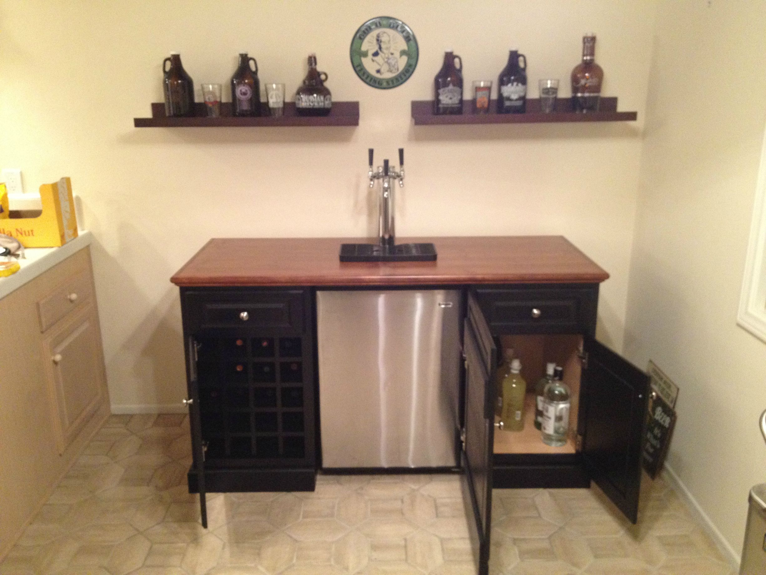 Kegerator Cabinet House And Home Mini Fridge Bar Bars intended for size 2448 X 1836