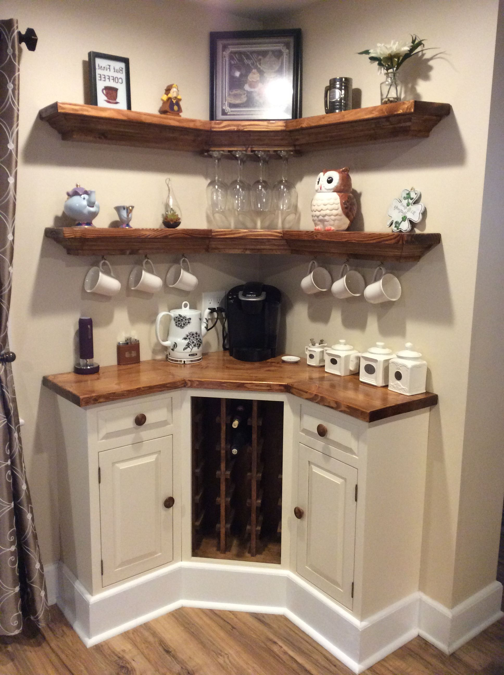 Kitchen Coffee Bar Cabinets And Built In Corner Coffee pertaining to measurements 1936 X 2592