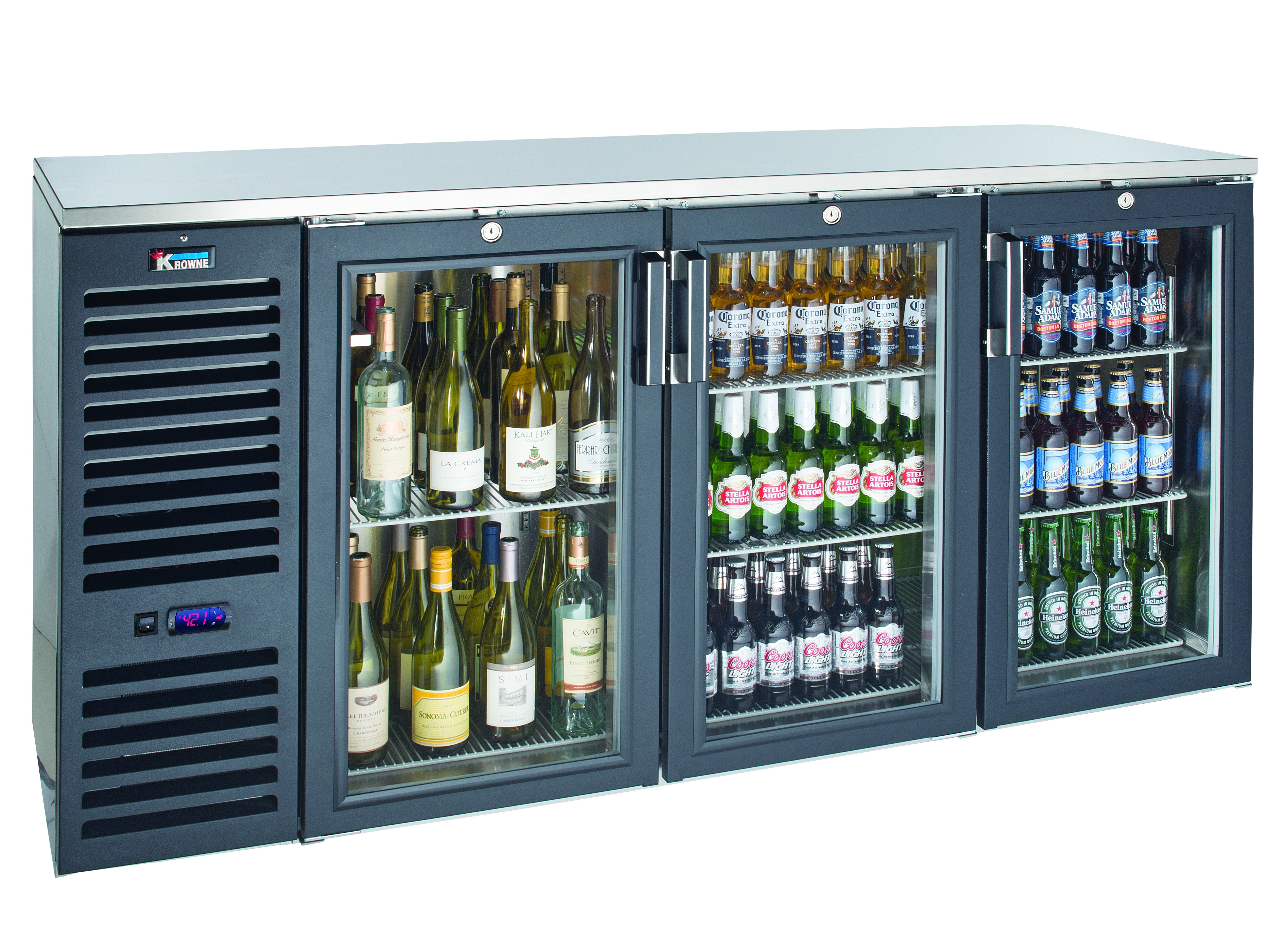 Krowne Metal Ns72r Back Bar Cabinet Refrigerated within measurements 4914 X 3598