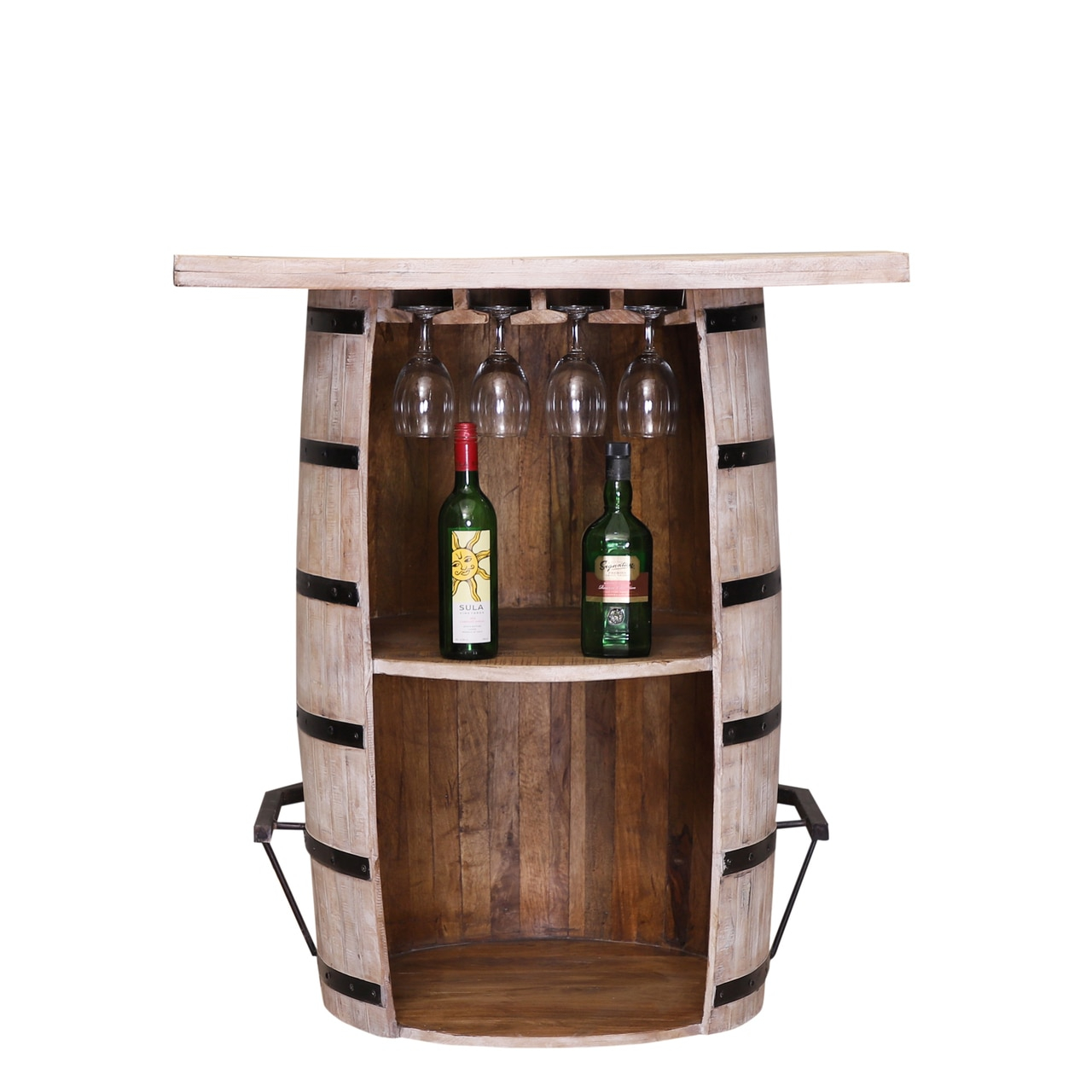 Lawrence Barrel Distressed Finish Reclaimed Wood Wine Bar Cabinet intended for sizing 1280 X 1280