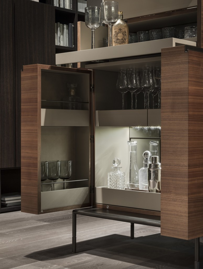 Lema Winston Walnut Bar Cabinet Design Christophe Pillet regarding proportions 775 X 1024
