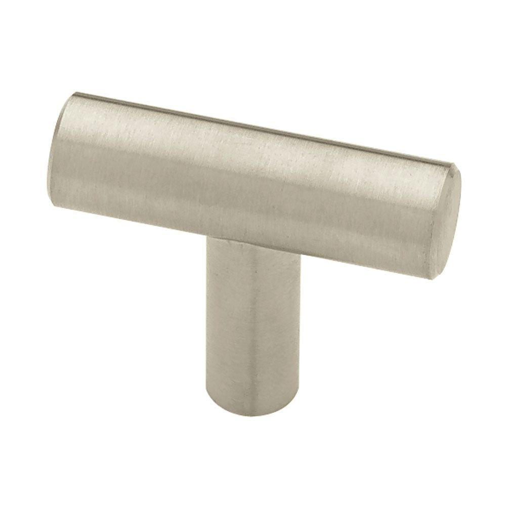 Liberty 1 916 In 40 Mm Brushed Steel Bar Cabinet Knob within proportions 1000 X 1000