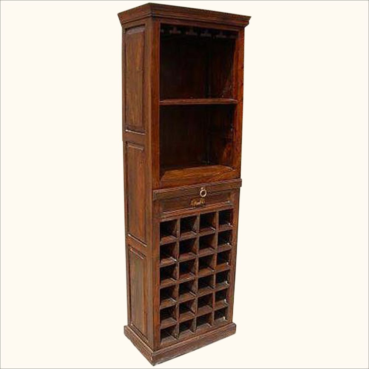 Lovedale Rustic Mango Wood 72 Tall Tower Bar Cabinet With throughout sizing 1200 X 1200
