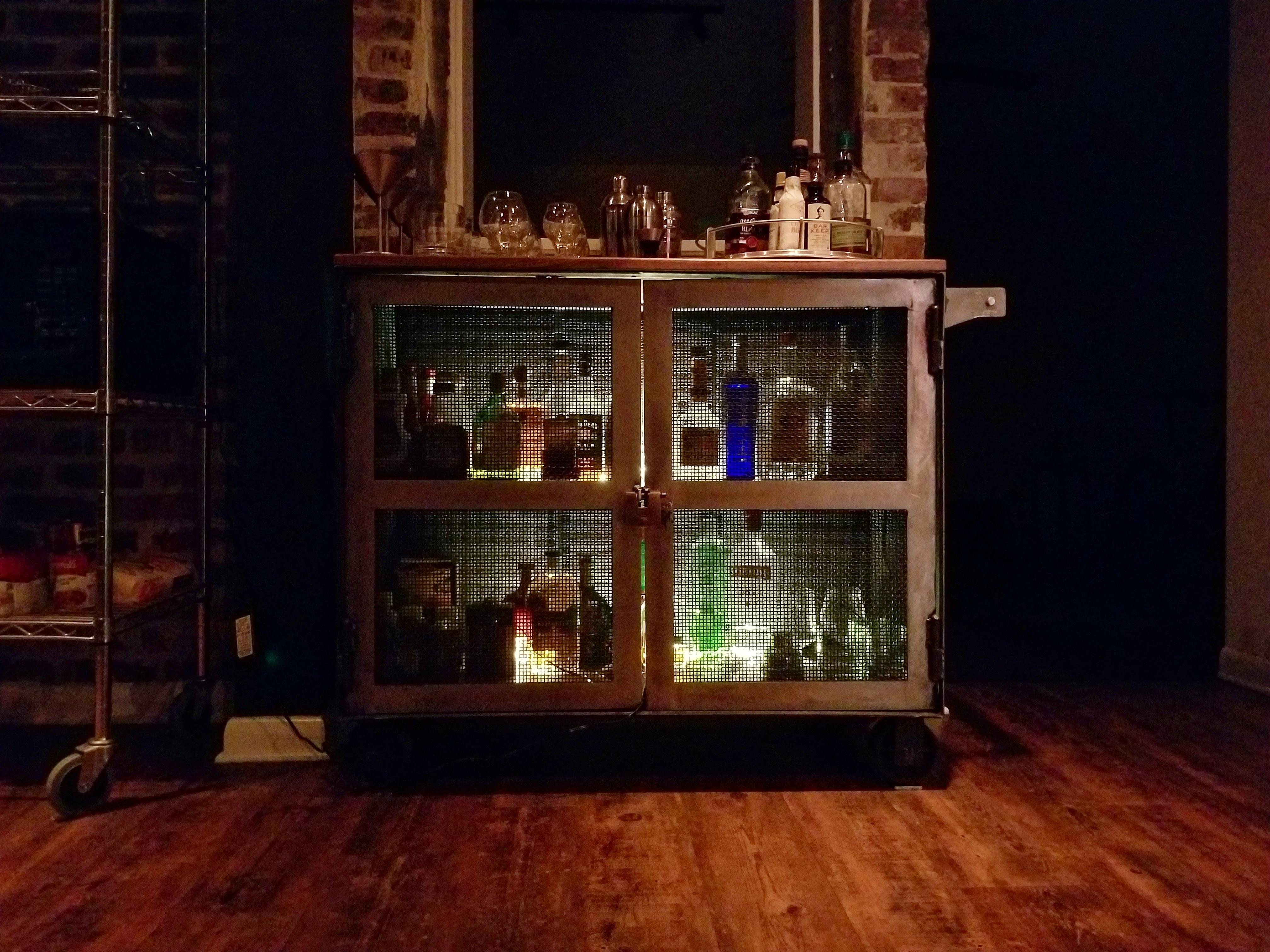 Made An Industrial Style Booze Cabinet Out Of Steel And pertaining to proportions 4032 X 3024