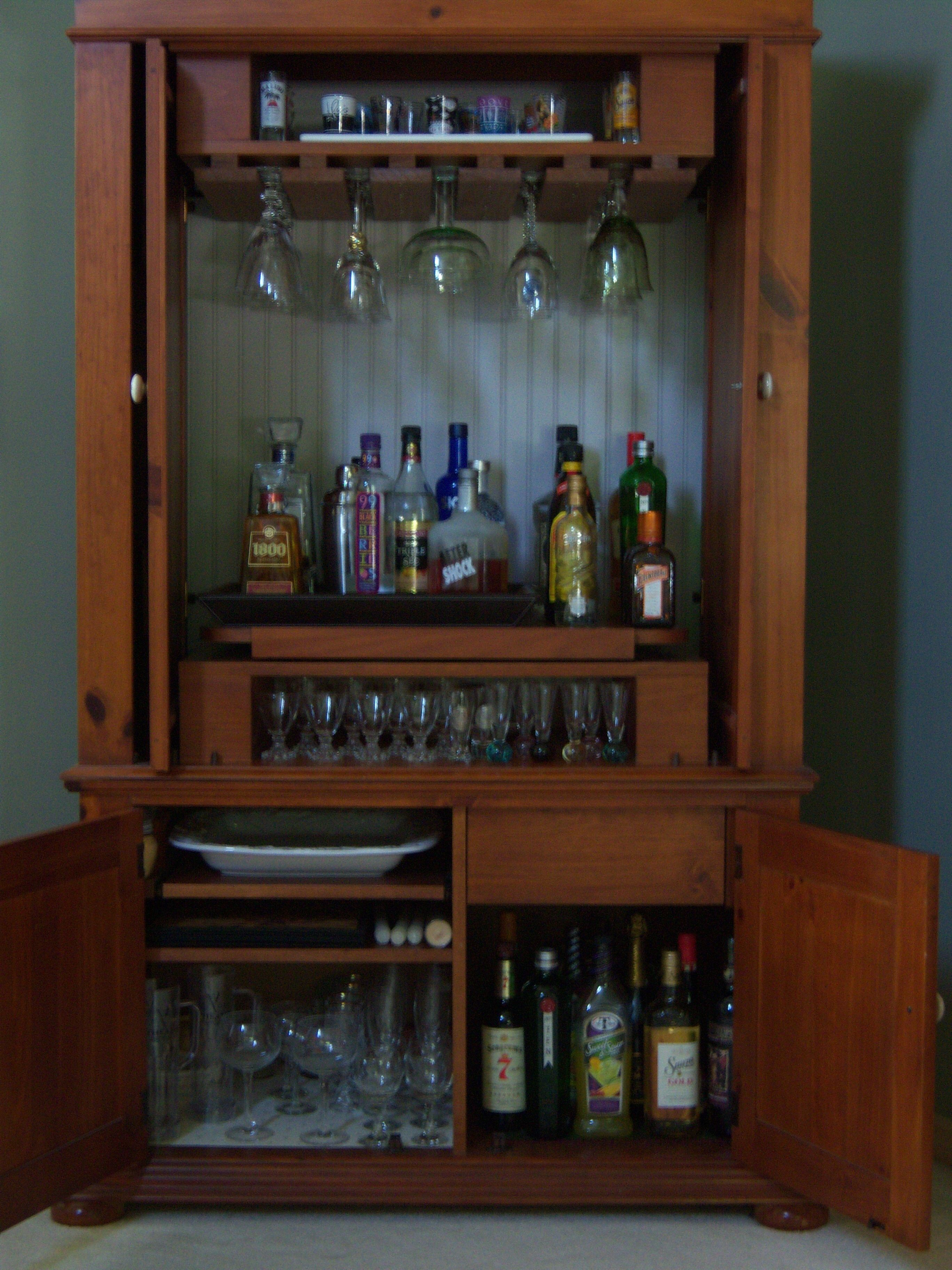 Make Mine A Double Old Tv Armoire Tuned Into A Bar pertaining to dimensions 2736 X 3648