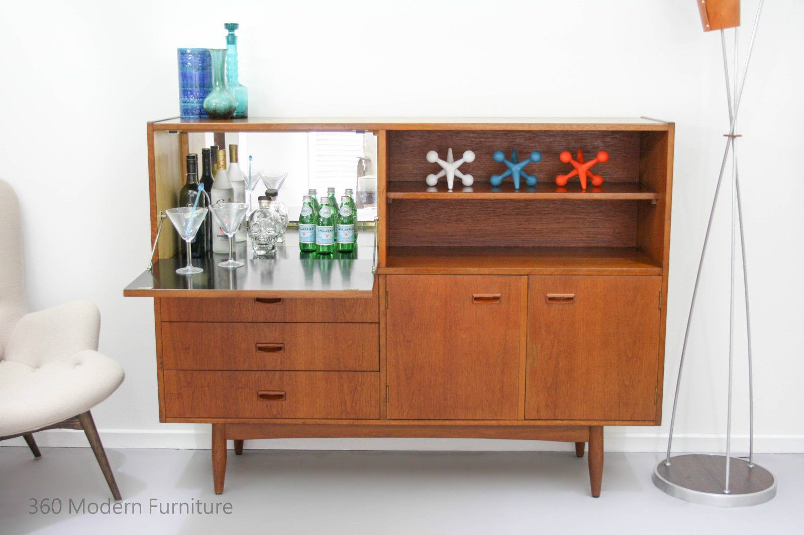 Mid Century Chatley Sideboard Cocktail Bar Cabinet Desk pertaining to dimensions 1600 X 1066