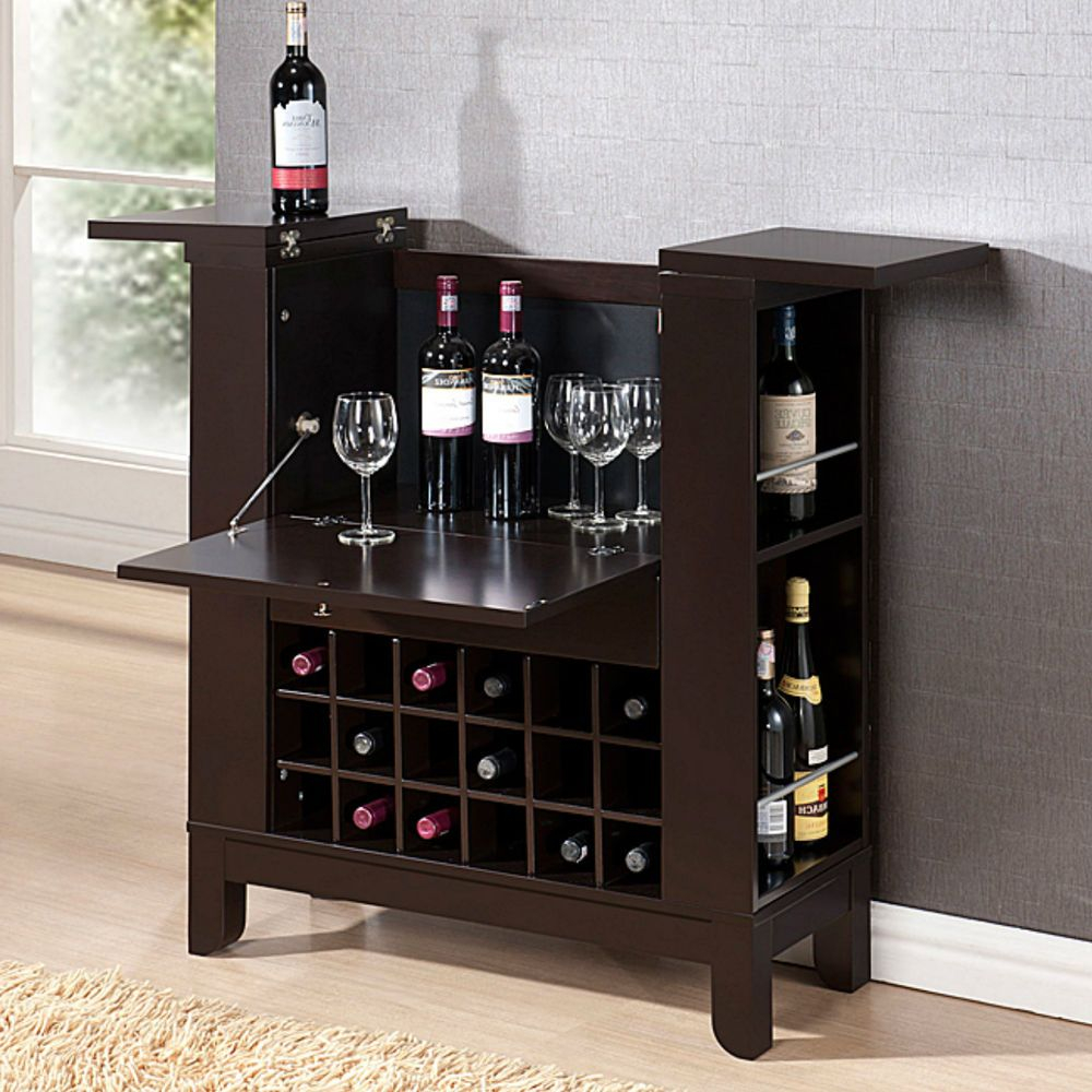 Mini Bar Furniture Cabinet Wine Dry Office Home Wooden for size 1000 X 1000