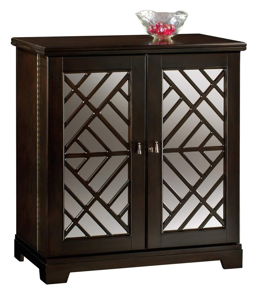 Mirrored Door Wine Bar Console Storage Cabinet 695150 Howard Miller for size 895 X 1000