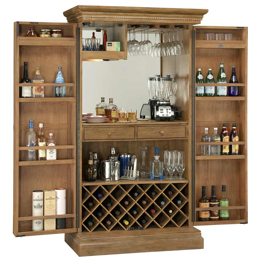 Mirrored Interior Hinged Door Liquor Storage Bar Cabinet throughout size 900 X 900