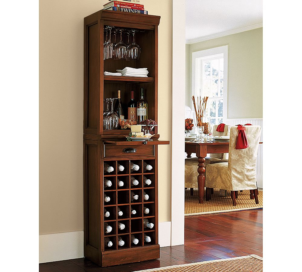 Modular Wine Grid Cabinet Bar Tower Mahogany Stain Wine pertaining to measurements 1000 X 900