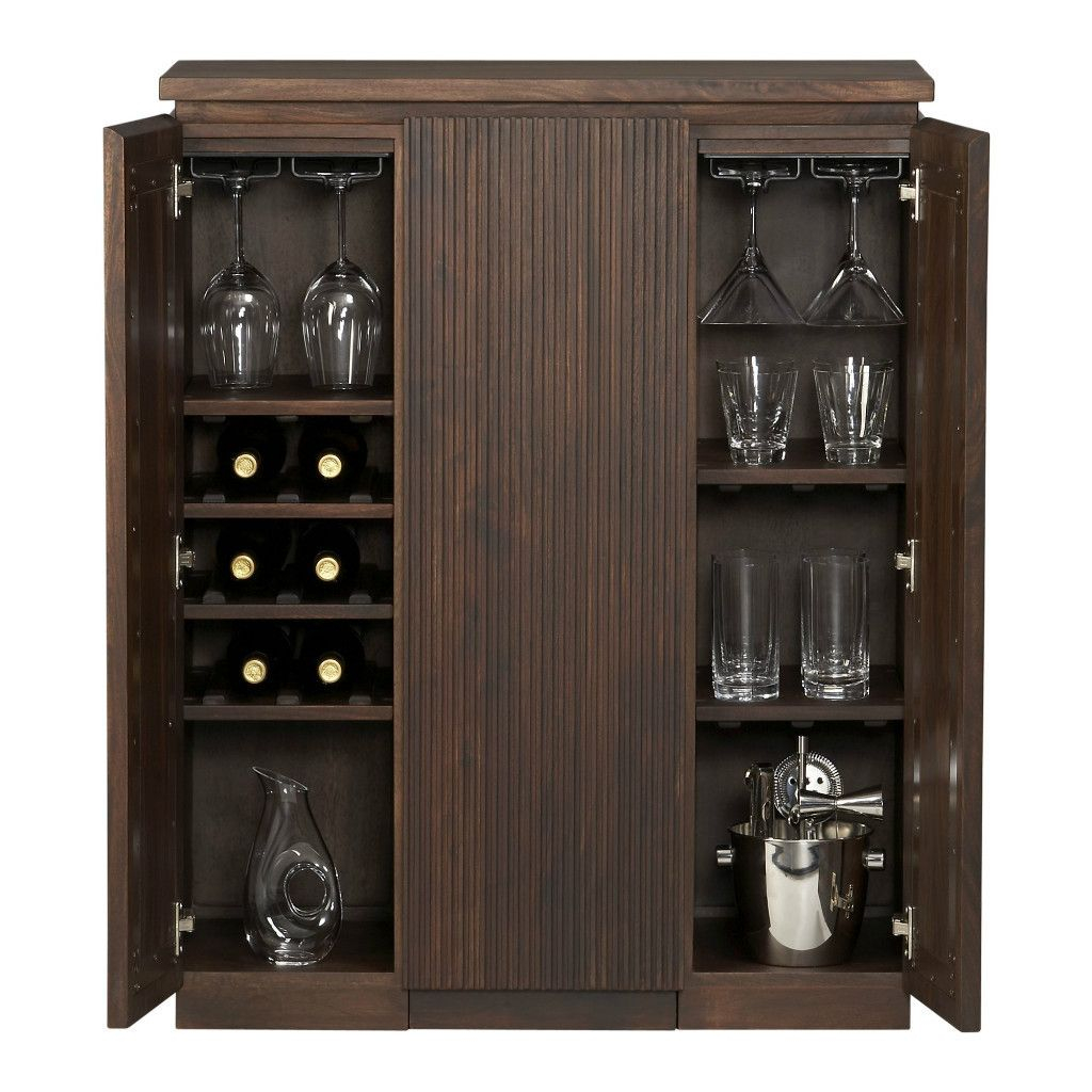 Monaco Liquor Wine Rack Whiskey Glasses Storage Bar Cabinet in dimensions 1024 X 1024