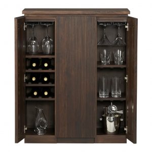 Monaco Liquor Wine Rack Whiskey Glasses Storage Bar Cabinet in size 1024 X 1024