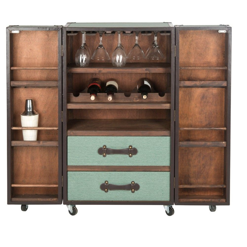 Nala Bar Cabinet Sage Safavieh Green Products In pertaining to size 1000 X 1000