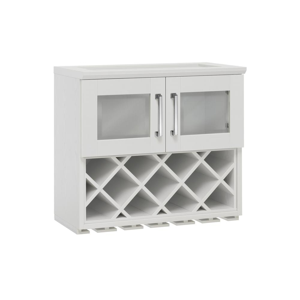 Newage Products Home Bar White Wall Wine Rack Cabinet 60000 pertaining to dimensions 1000 X 1000