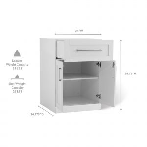 Newage Products White 24 Inch Wide X 24 Inch Deep 2 Door Cabinet Shaker Style Home Bar Cabinet for sizing 2000 X 2000