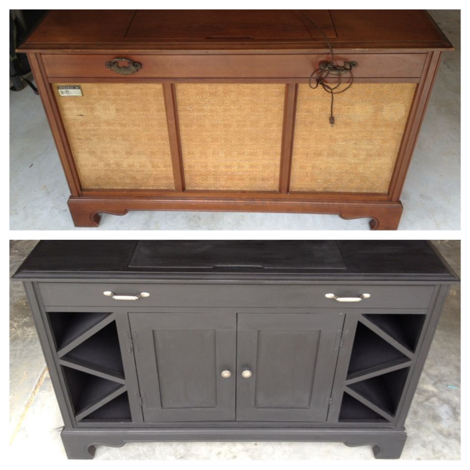 Old Record Player Cabinet Transformed Into Mini Bar Cabinet throughout proportions 960 X 960