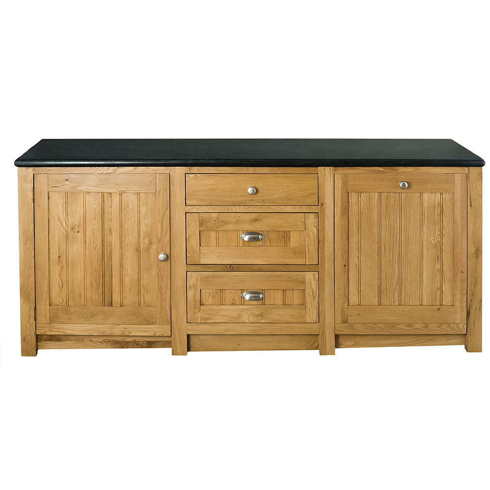 Orchard Oak 3 Drawer Appliance Cabinet 2130x665x900mm with proportions 1000 X 1000
