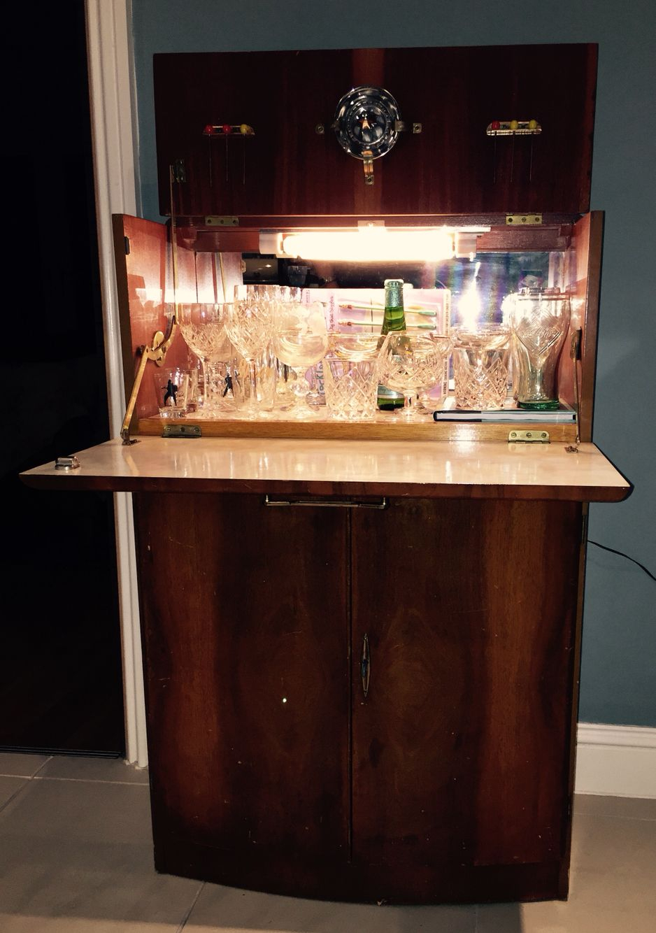 Our 1950s Cocktail Cabinet Cocktail Cabinet Wooden intended for size 938 X 1334